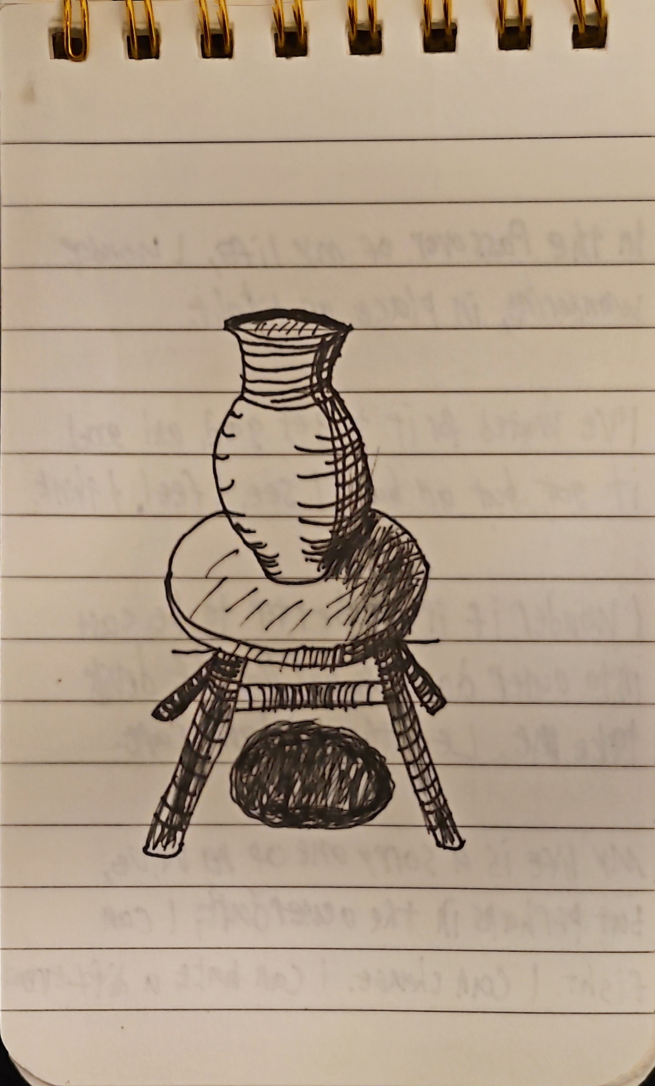 a sketch of a vase